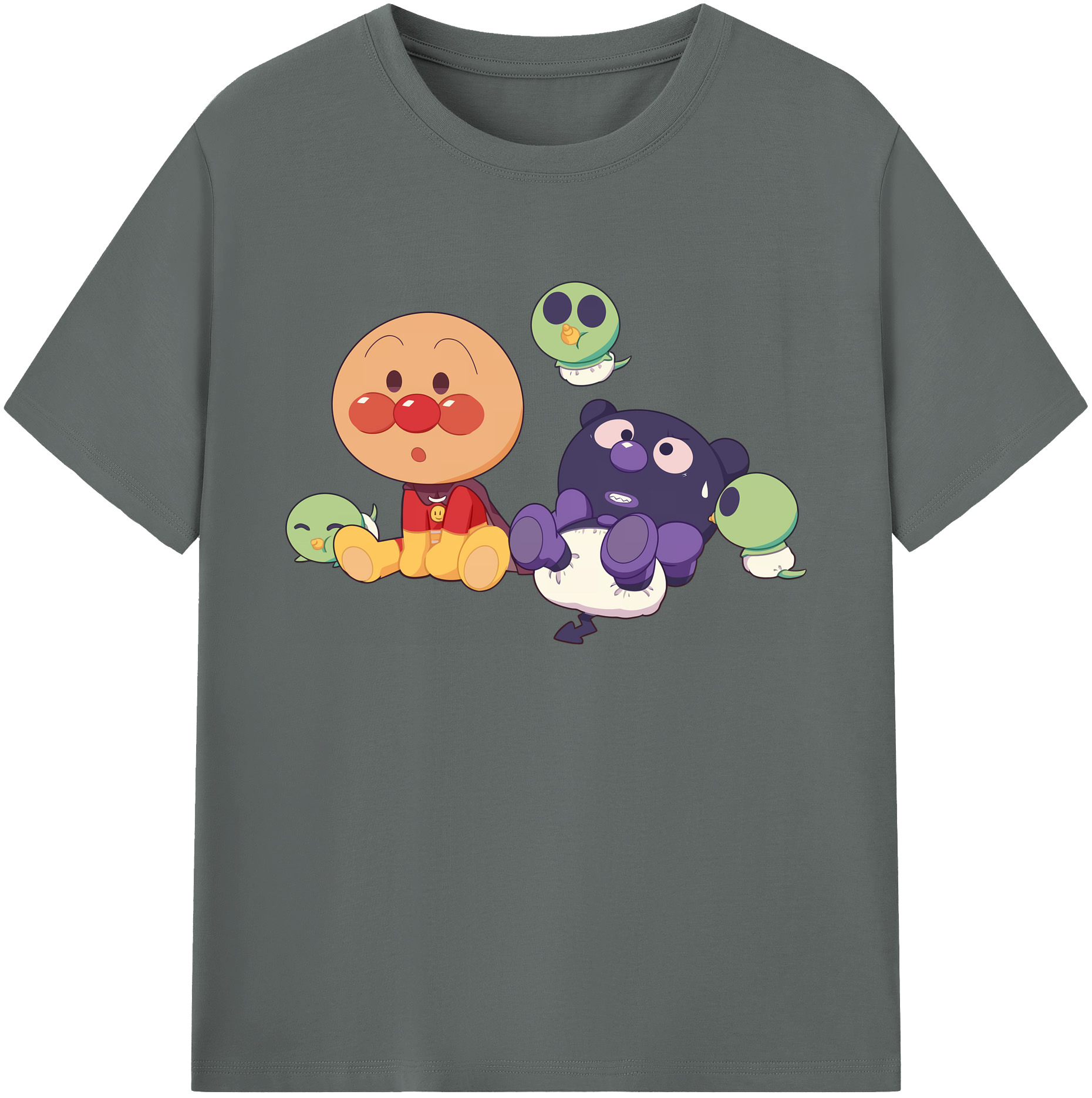 （画像用） アンパンマン Anpanman 綿100％ メンズ半袖Tシャツ｜肌触りやわらか＆通気性